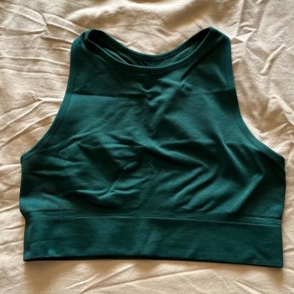 EUC Knix Good to Go High Neck Sports Bra - DARK GREEN (not as pictured) - Size L - Picture 2 of 5